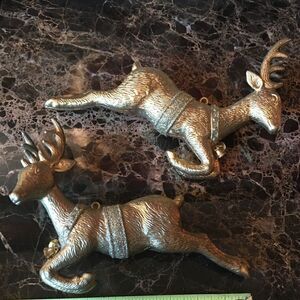 1 GOLDEN Leaping Reindeer Ornament!